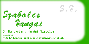 szabolcs hangai business card